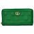 Cartera larga de cuero verde Gucci