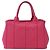 Tote Borsa mini in tela Canapa da donna Prada Rosa - vista 2