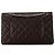 Chanel Marrone Caviar e Pelle di Vitello Iridescente Reissue 2.55 Double Flap 226 - vista 3