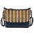 Chanel Gabrielle Crossbody in rattan marrone Small Blu Blu navy - vista 3