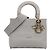 Dior Grigio Tela Cannage Lady D Lite Medium Marrone