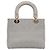 Dior Grigio Tela Cannage Lady D Lite Medium Marrone - vista 3