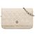 Chanel Beige CC beschichtetes Tweed Wallet On Chain