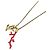 Collana con pendente Louis Vuitton LV Initials Coral Rosso D'oro - vista 3