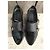 Autre Marque Mocassini Slack London in pelle nera e velluto con doppia fibbia - vista 3