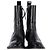 Botas de cano curto Luis em couro preto Aeyde - vista 3