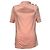 Camiseta Balmain con recortes y botones decorados en algodón melocotón