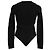 Balmain Body aus gerippter Viskose mit U-Boot-Ausschnitt in Schwarz - Ansicht 4