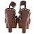 Sandali con platform Miu Miu in pelle marrone con stampa coccodrillo - vista 4
