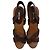 Sandali con platform Miu Miu in pelle marrone con stampa coccodrillo - vista 5