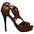 Sandali con listini Ralph Lauren Collection in pelle marrone