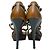 Sandali con listini Ralph Lauren Collection in pelle marrone - vista 3