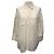 Anine Bing Texturierte Button-Down-Hemd aus Elfenbeinfarbener Viskose