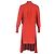 Abito midi Chloé con collo alto e bottoni sulla schiena in seta rossa Rosso Bordò - vista 3