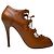 Stivaletti brogue con punta aperta in pelle marrone Ralph Lauren Collection