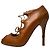 Stivaletti brogue con punta aperta in pelle marrone Ralph Lauren Collection - vista 4