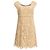 Vestido corto de encaje Dolce & Gabbana en algodón beige