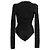 Body Alexandre Vauthier con scollo a V in viscosa nera Nero - vista 3