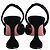 Décolleté slingback Amina Muaddi Holli 95 in velluto nero - vista 3