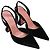Décolleté slingback Amina Muaddi Holli 95 in velluto nero - vista 4