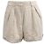 Short plissado Luisa da Staud em algodão ecru Branco