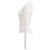 Body Balmain em viscose canelada com decote canoa branco - vista 2