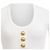 Body Balmain em viscose canelada com decote canoa branco - vista 4