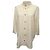 Khaite Button-Down-Hemd aus cremefarbener Acetat Weiß Roh