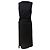 Theory Drape Tuck Midi Sheath Kleid aus schwarzem Polyester