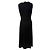 Theory Drape Tuck Midi Sheath Kleid aus schwarzem Polyester - Ansicht 3