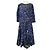 Vestido midi evasé estampado en algodón azul Marni