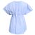 Camicetta a maniche corte Victoria Beckham in cotone azzurro Blu Blu chiaro - vista 3
