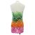Issey Miyake Top Pleats Please Rosa Blanco Verde Naranja - vista 2