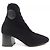 Hermès 232154Z Strick-Chenille-Kalbsleder-Stiefel Schwarz