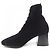 Hermès 232154Z Strick-Chenille-Kalbsleder-Stiefel Schwarz - Ansicht 2