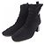 Hermès 232154Z Strick-Chenille-Kalbsleder-Stiefel Schwarz - Ansicht 3