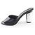 Timeless Sandali Chanel COCO Mark in pelle Nero Argento - vista 5