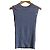 Autre Marque Top in maglia trasparente a coste Diagram Blu