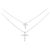 Autre Marque Collana Cross Diamond in Au750 Argento
