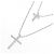 Autre Marque Collana Cross Diamond in Au750 Argento - vista 3