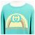 Gucci BLIND FOR LOVE GG Logo Baumwoll-Sweatshirt Blau Türkis - Ansicht 2