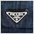 Cappellino in denim con logo Triangle Prada Blu - vista 7