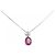 Autre Marque Collana in platino, diamante e tormalina Argento