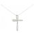 Autre Marque Collana con Croce in Diamanti in Oro Bianco Au750 Argento