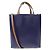 Marni SHMPV01TY3 LV639 Kalbsleder Tasche Blau Beige Marineblau