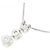 Autre Marque Au750 Weißgold Drei-Steine-Diamantkette - Ansicht 4