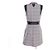 Louis Vuitton Logo Button Leder-Switching-Kleid Braun - Ansicht 3