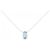 Autre Marque Collana a 2 giri in oro K14WG con topazio blu