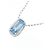 Autre Marque Collana a 2 giri in oro K14WG con topazio blu - vista 3