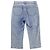 Chanel COCO Knopf Denim-Hose mit Distressed-Tüll Blau - Ansicht 2